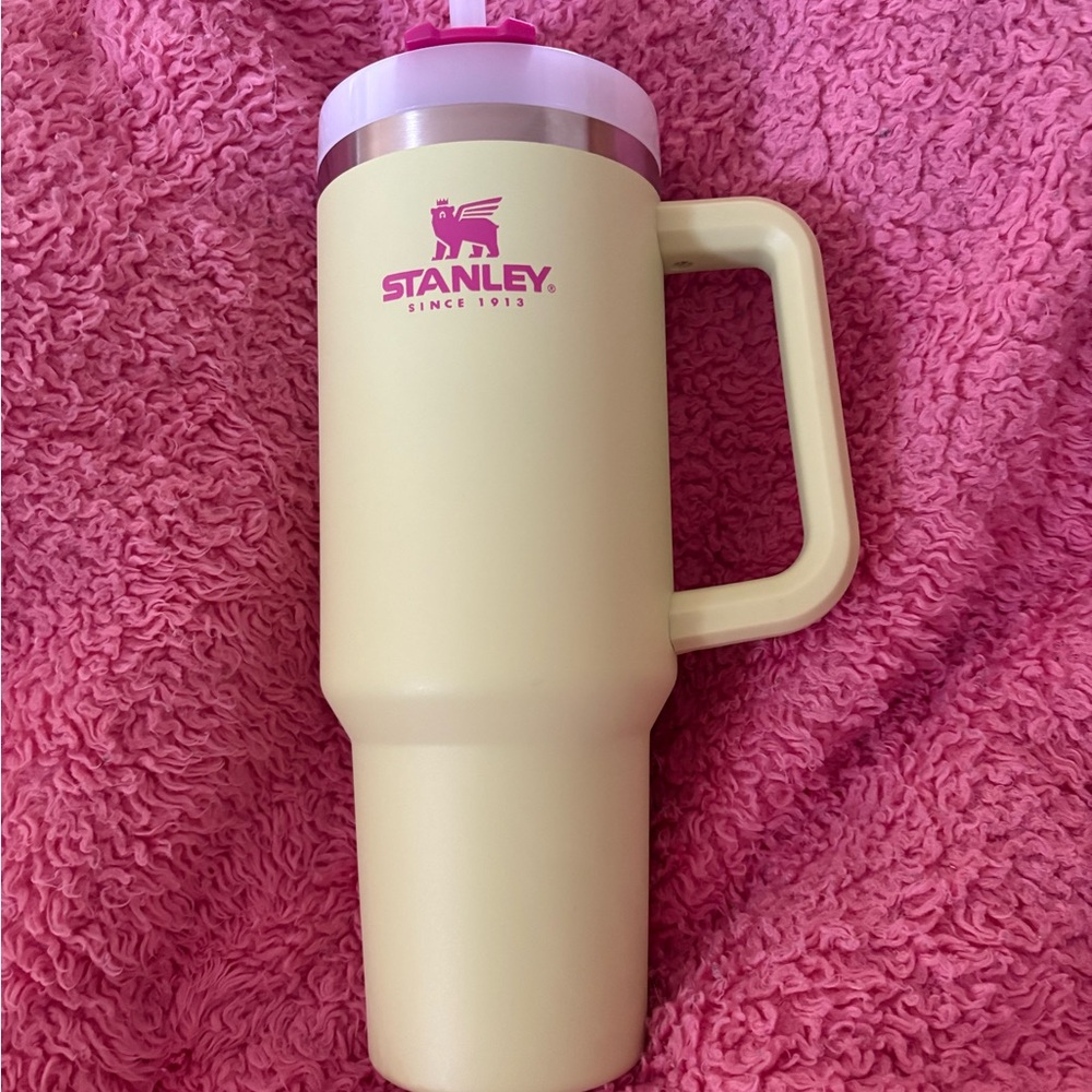 Stanley Lime Green with Pink 40oz